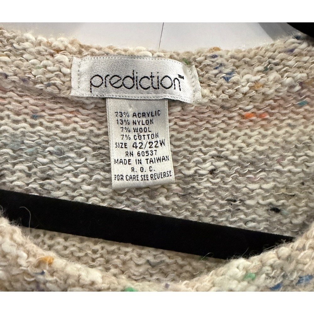 Vintage Predictions Knit Sweater Womens 90s‎ Pullover Plus Size 42/22W